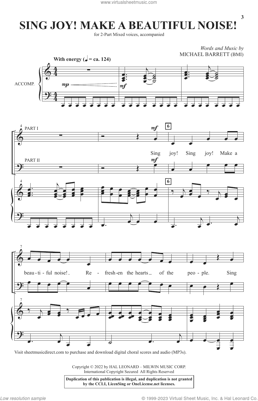 Sing Joy! Make A Beautiful Noise!
