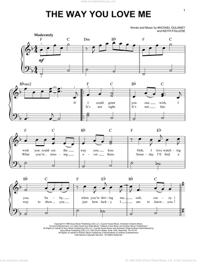 The Way You Love Me, (beginner)