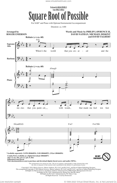 Square Root Of Possible (from Jingle Jangle) (arr. Roger Emerson)