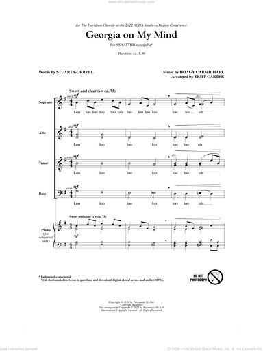 Georgia On My Mind (arr. Tripp Carter)