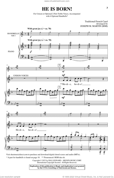 He Is Born! (arr. Joseph M. Martin)