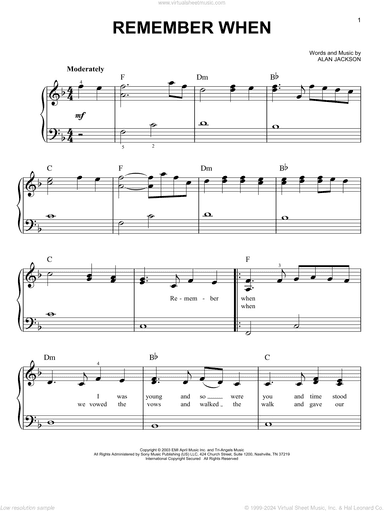 Remember When, (beginner)