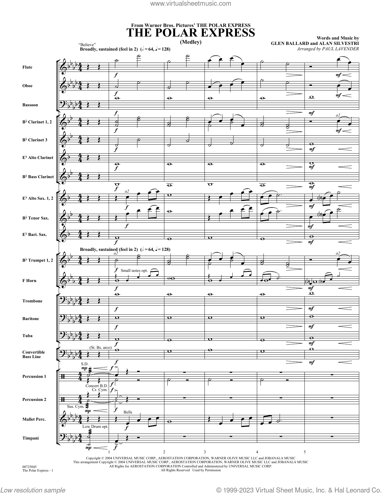 The Polar Express (Medley) (arr. Paul Lavender)