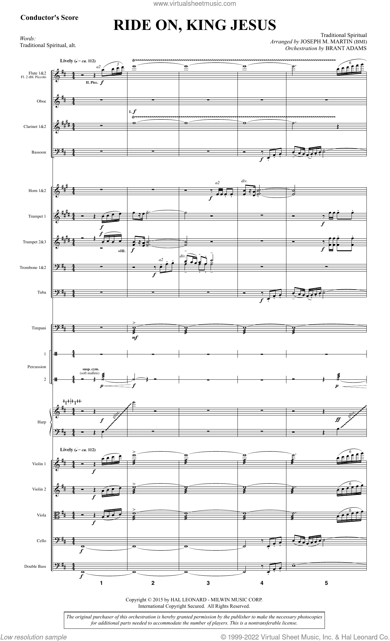 Ride On, King Jesus (arr. Joseph M. Martin)