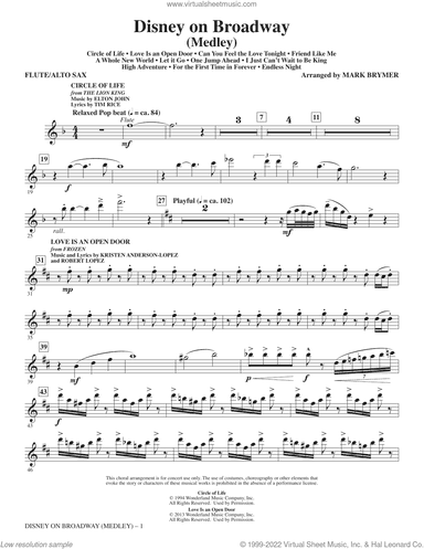 Disney On Broadway (Medley) (complete set of parts)