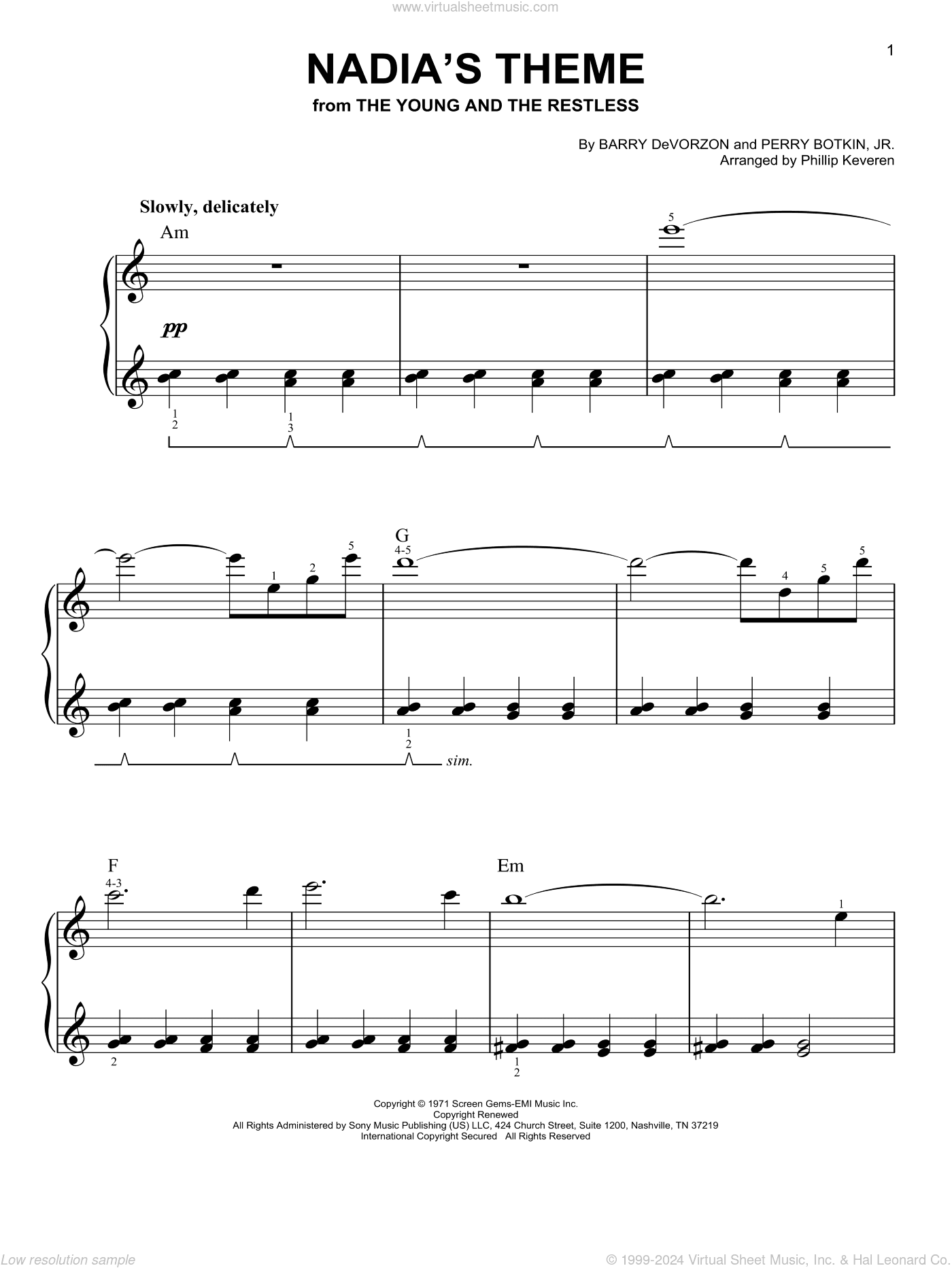 Nadia's Theme (arr. Phillip Keveren)