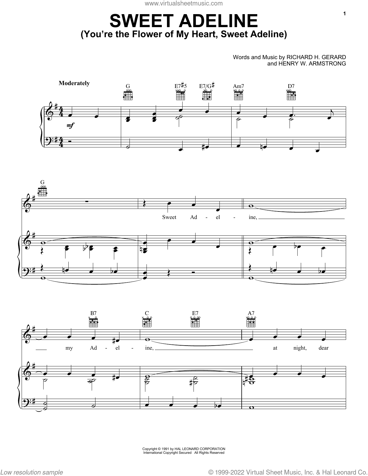 Sweet Adeline (You're The Flower Of My Heart, Sweet Adeline)