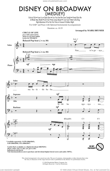 Disney On Broadway (Medley)