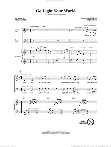 Go Light Your World (arr. Allen Pote)