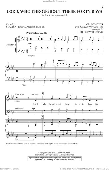 Lord, Who Throughout These Forty Days (arr. John Leavitt)