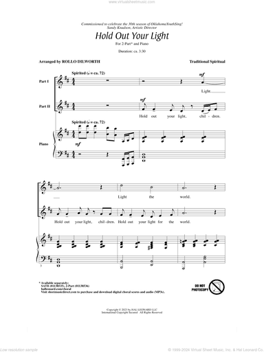 Hold Out Your Light (arr. Rollo Dilworth)