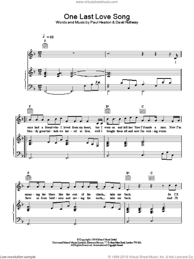 One Last Love Song