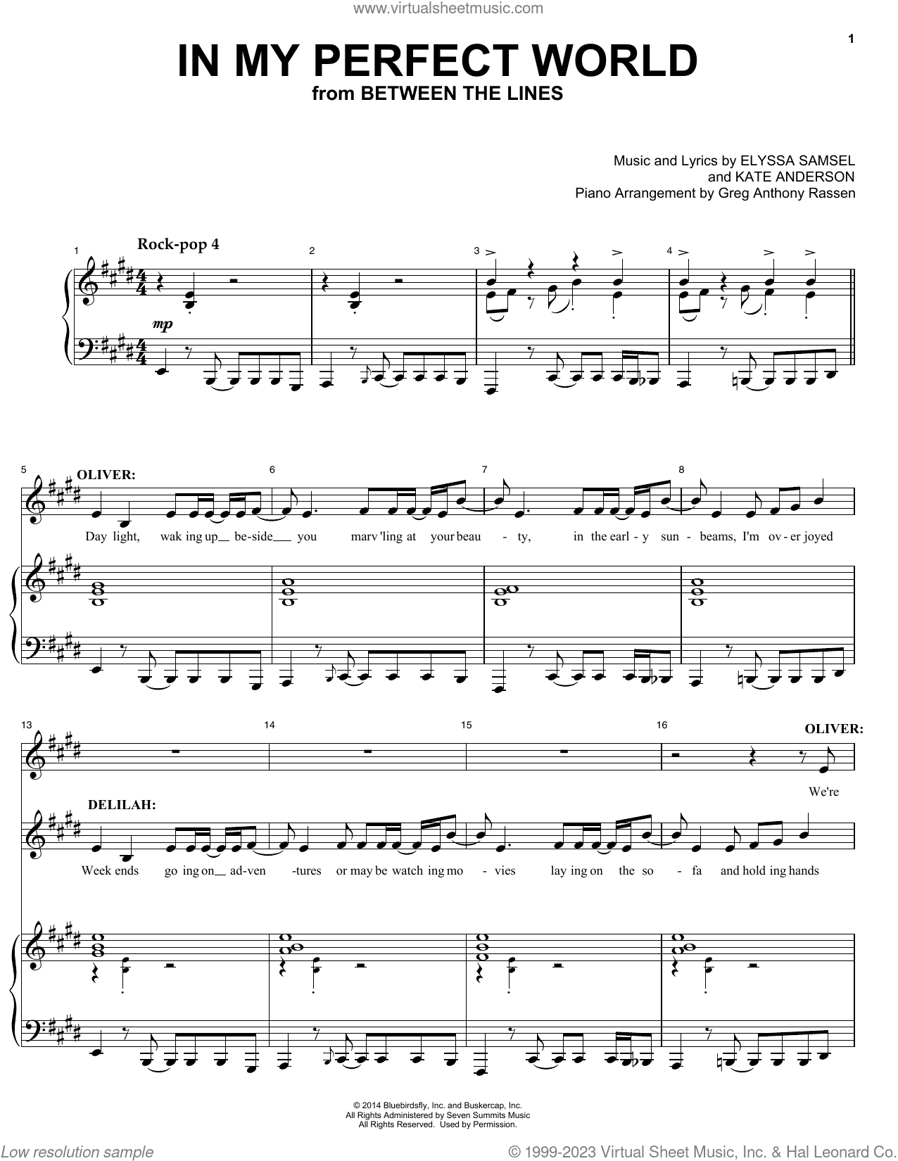 In My Perfect World (from Between The Lines)
