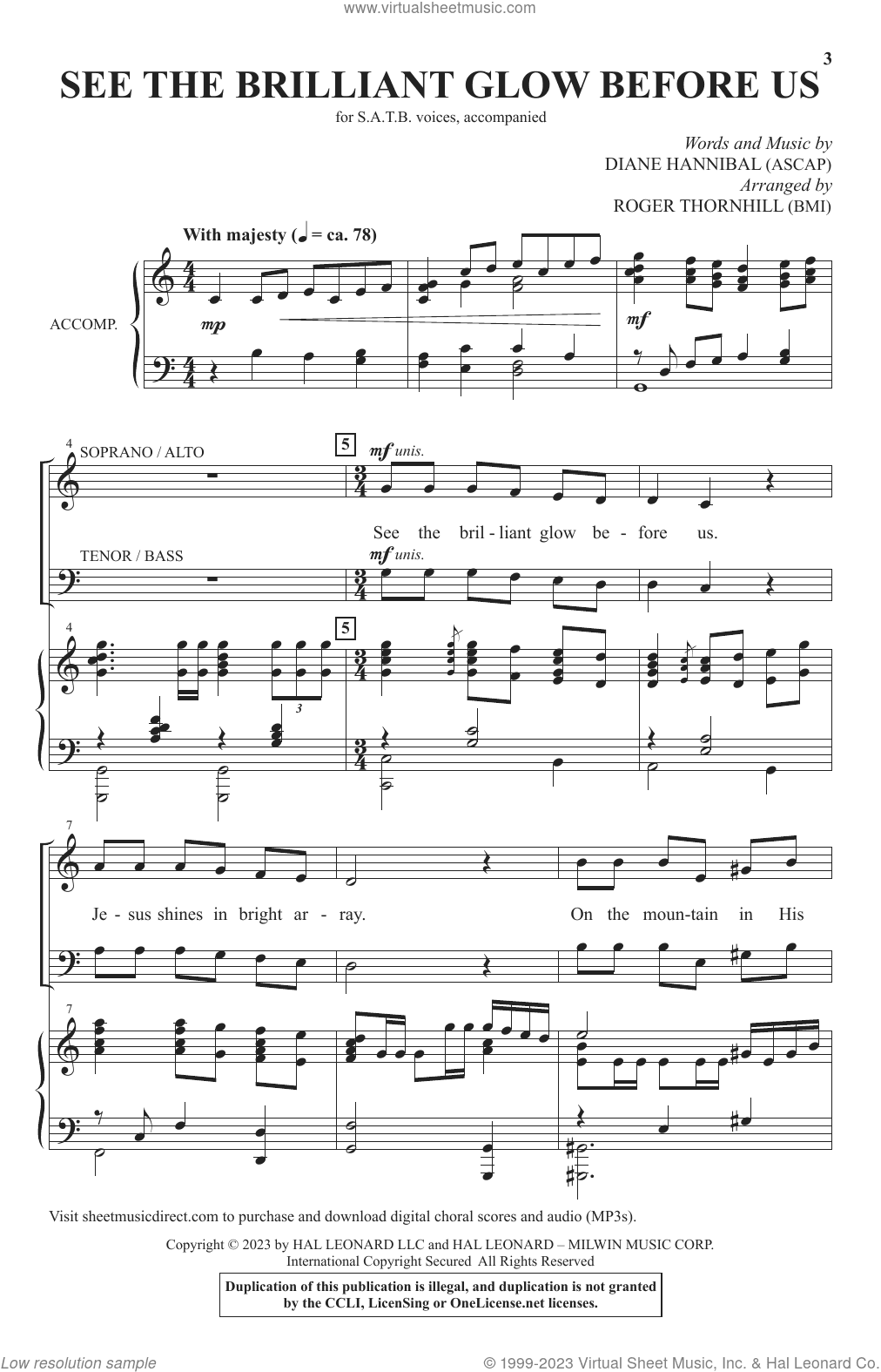 See The Brilliant Glow Before Us (arr. Roger Thornhill)