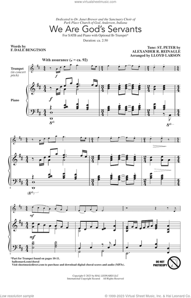 We Are God's Servants (arr. Lloyd Larson)