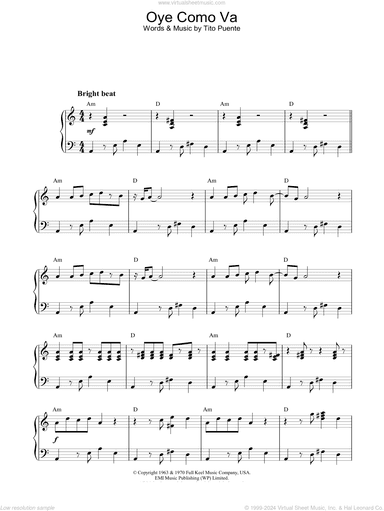 Oye Como Va, (intermediate)