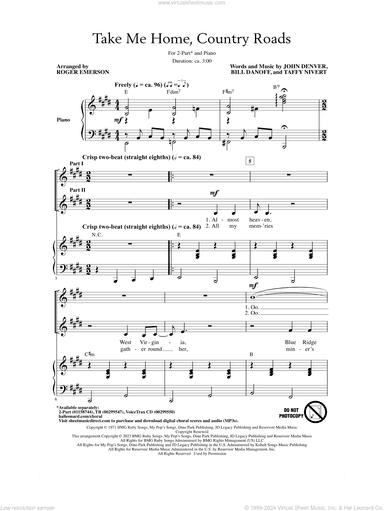 Take Me Home, Country Roads (arr. Roger Emerson)