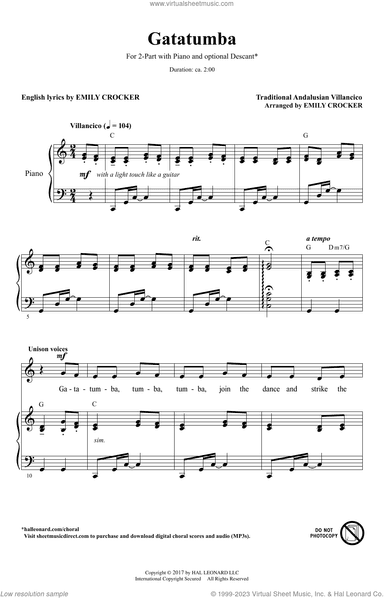Gatatumba (arr. Emily Crocker)