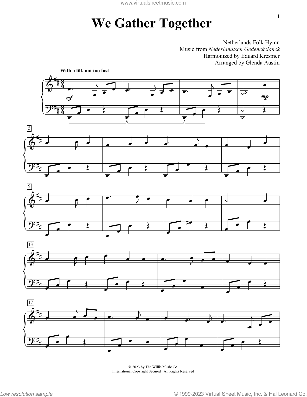 We Gather Together (arr. Glenda Austin)