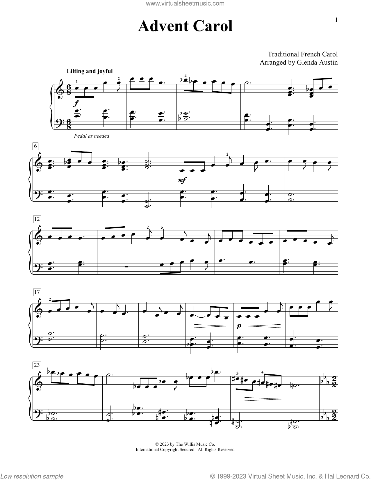 Advent Carol (arr. Glenda Austin)