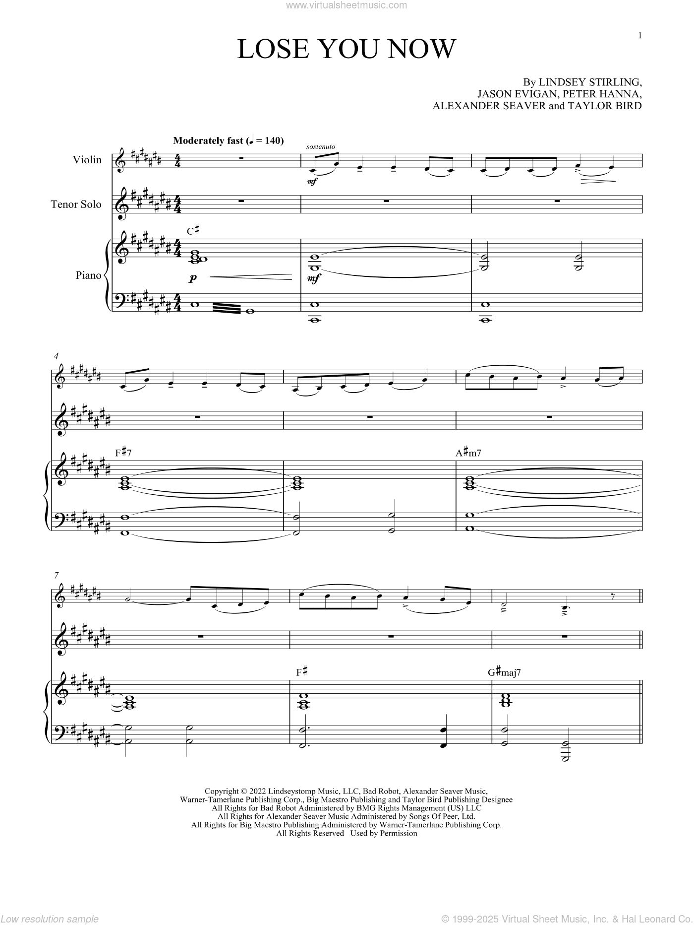 Lose You Now (with Vocal Solo)