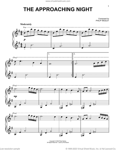 The Approaching Night, (easy)