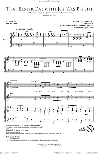 That Easter Day With Joy Was Bright (arr. John Leavitt)