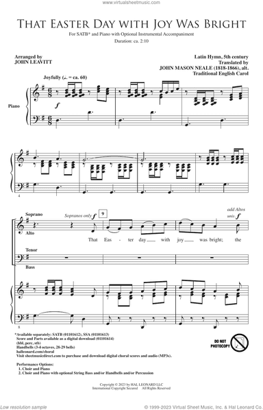 That Easter Day With Joy Was Bright (arr. John Leavitt)
