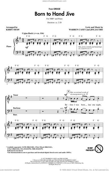 Born To Hand Jive (from Grease) (arr. Kirby Shaw)