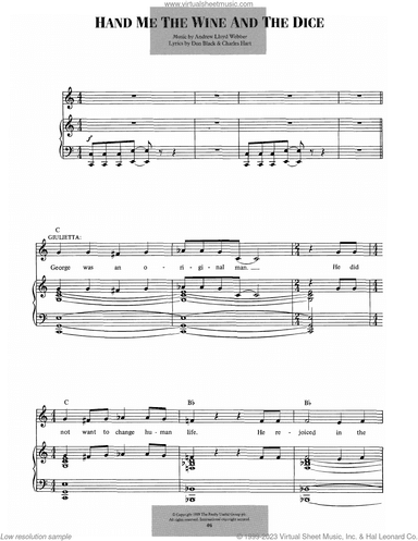 Hand Me The Wine And The Dice (from Aspects Of Love)