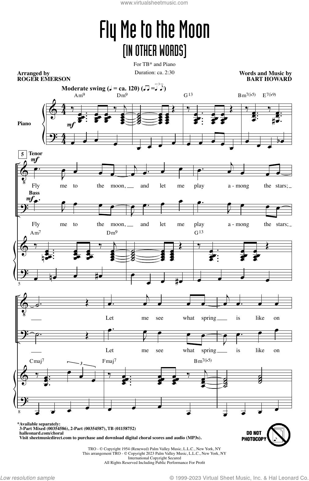 Fly Me To The Moon (In Other Words) (arr. Roger Emerson)