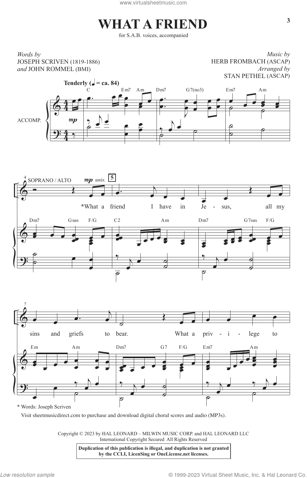 What A Friend (arr. Stan Pethel)