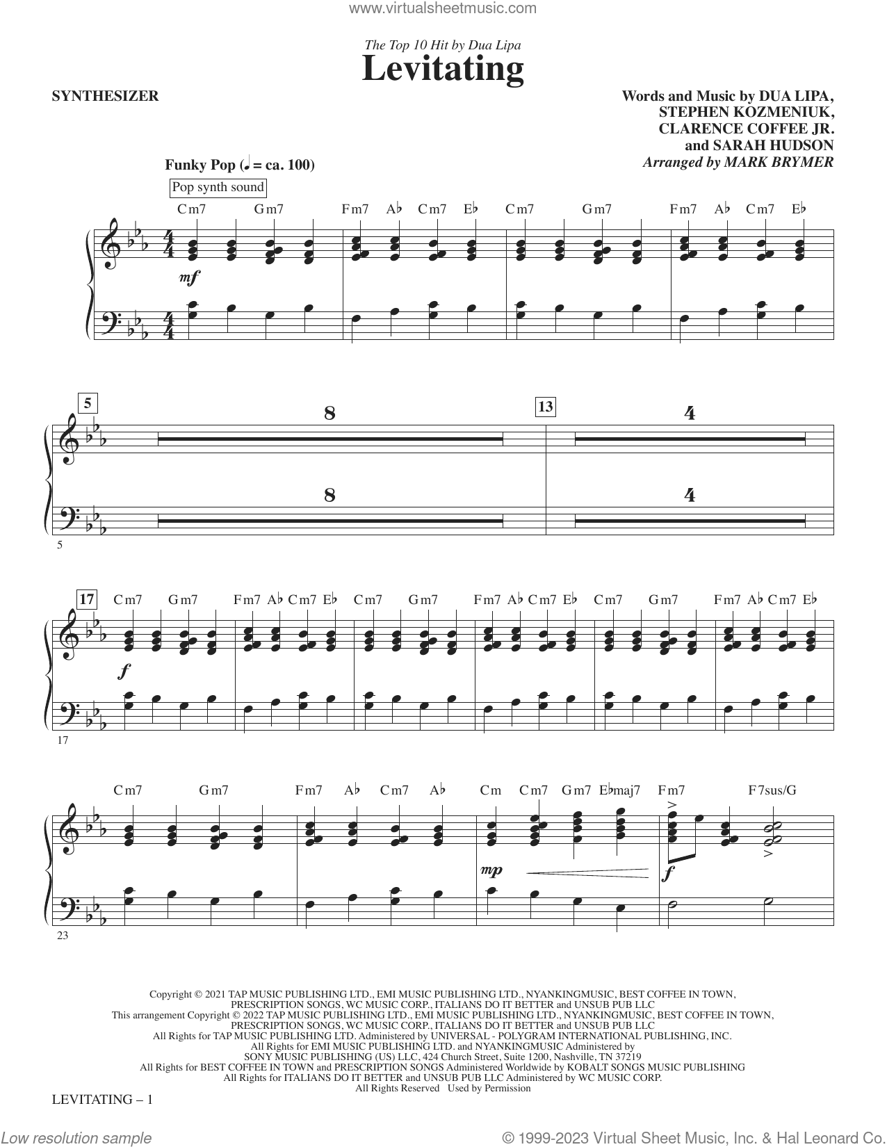 Levitating (arr. Mark Brymer) (complete set of parts)