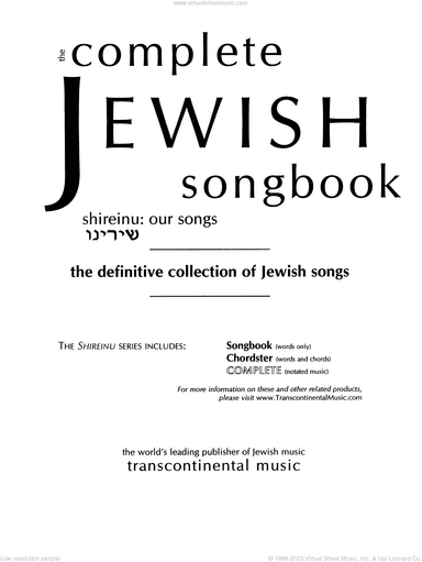 The Complete Jewish Songbook (The Definitive Collection of Jewish Songs)