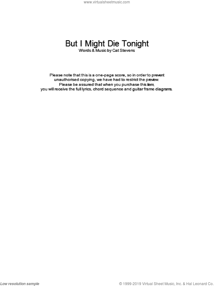 But I Might Die Tonight