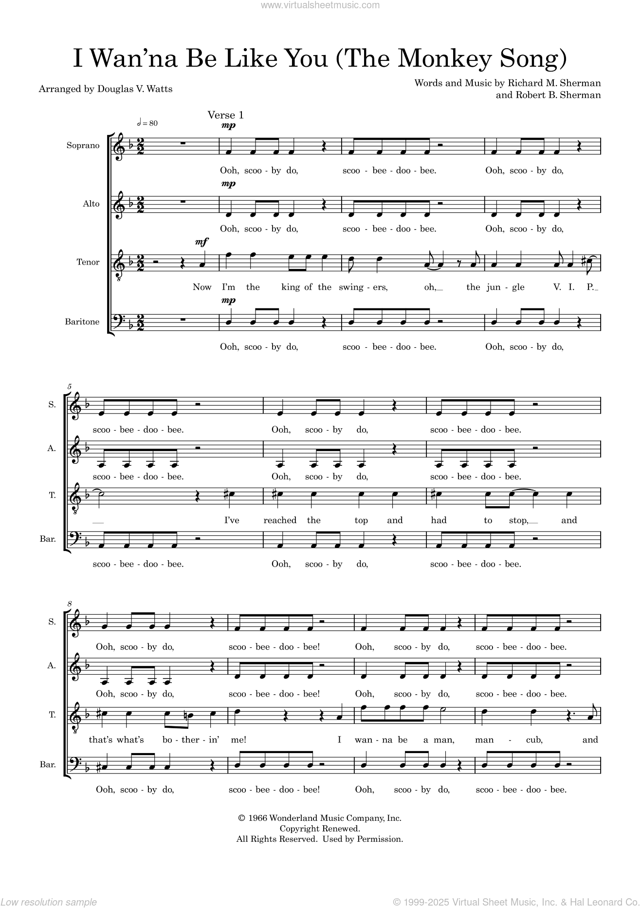 I Wan'na Be Like You (The Monkey Song) (from The Jungle Book) (arr. Doug Watts)