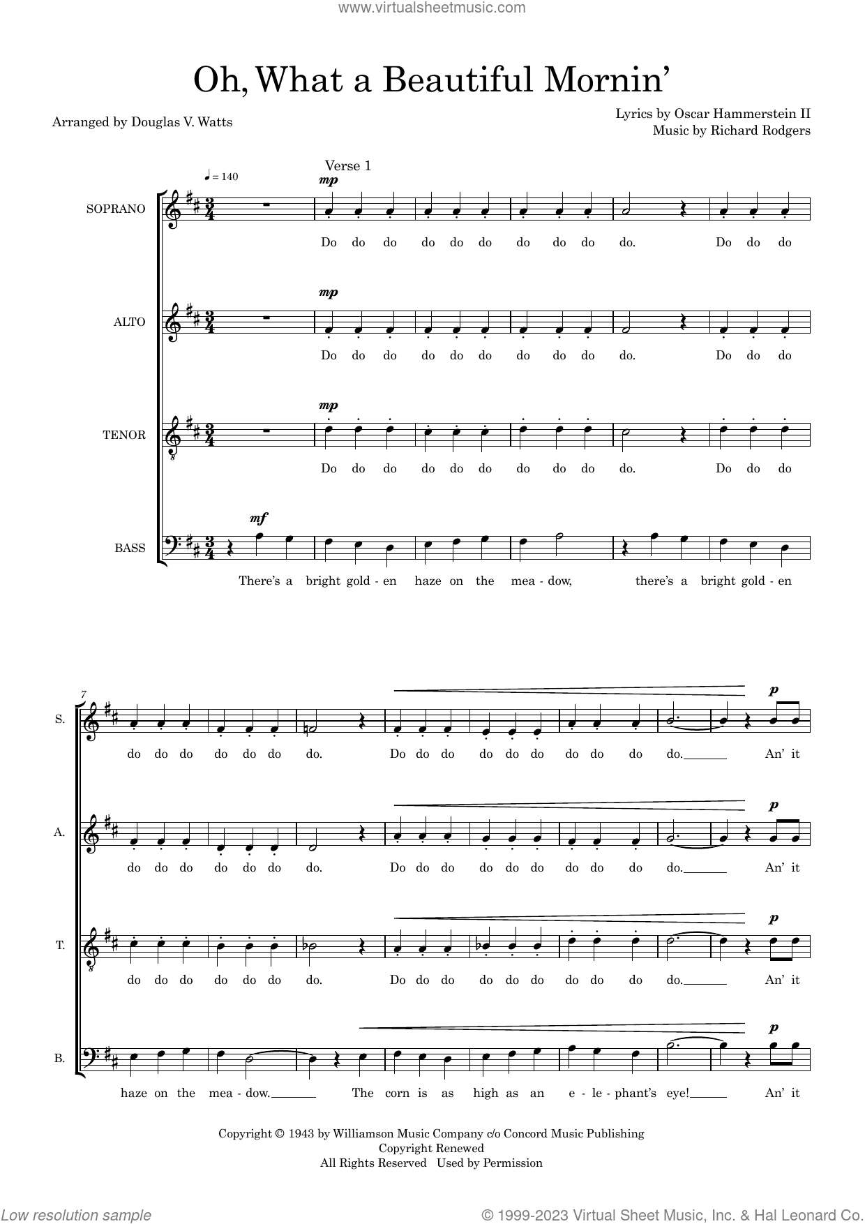 Oh, What a Beautiful Mornin' (from Oklahoma!) (arr. Doug Watts)