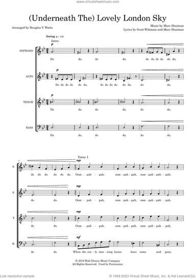 (Underneath The) Lovely London Sky (from Mary Poppins Returns) (arr. Doug Watts)
