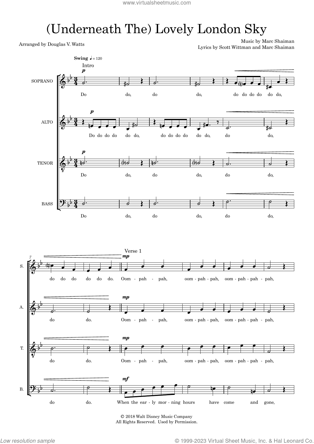 (Underneath The) Lovely London Sky (from Mary Poppins Returns) (arr. Doug Watts)