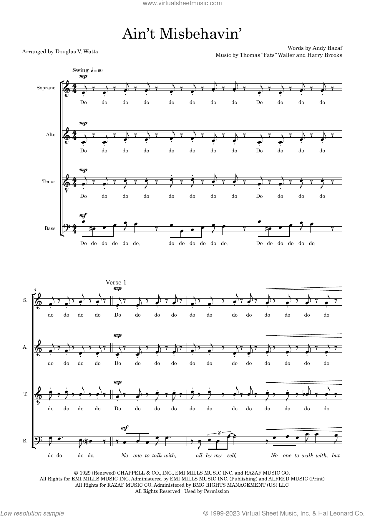 Ain't Misbehavin' (arr. Doug Watts)