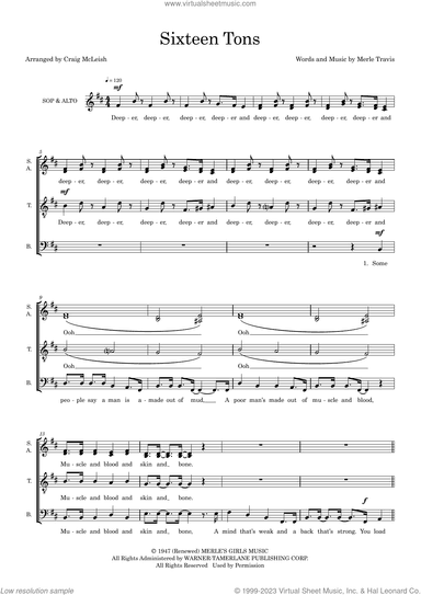 Sixteen Tons (arr. Craig McLeish)