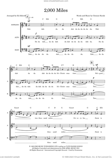2000 Miles (arr. Ed Aldcroft)
