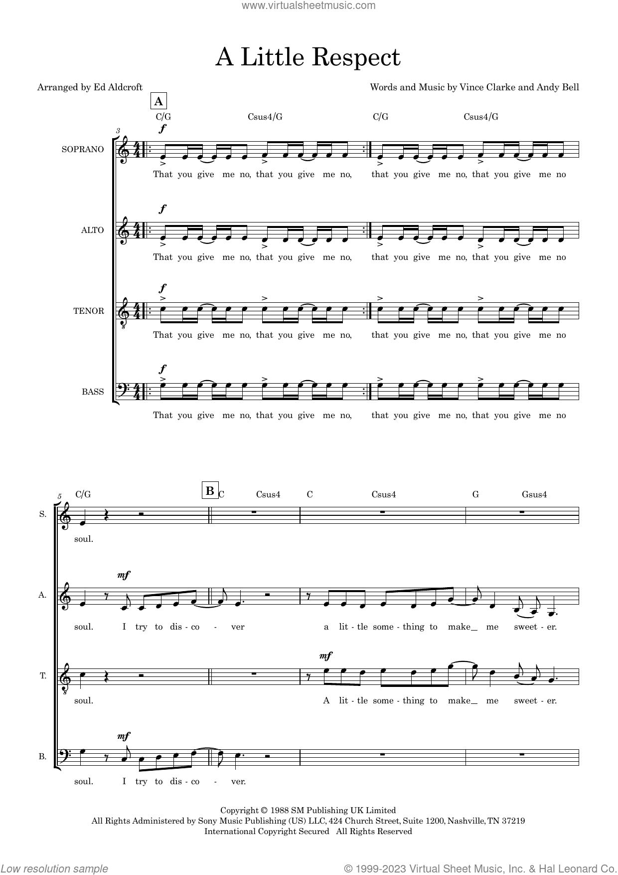 A Little Respect (arr. Ed Aldcroft)