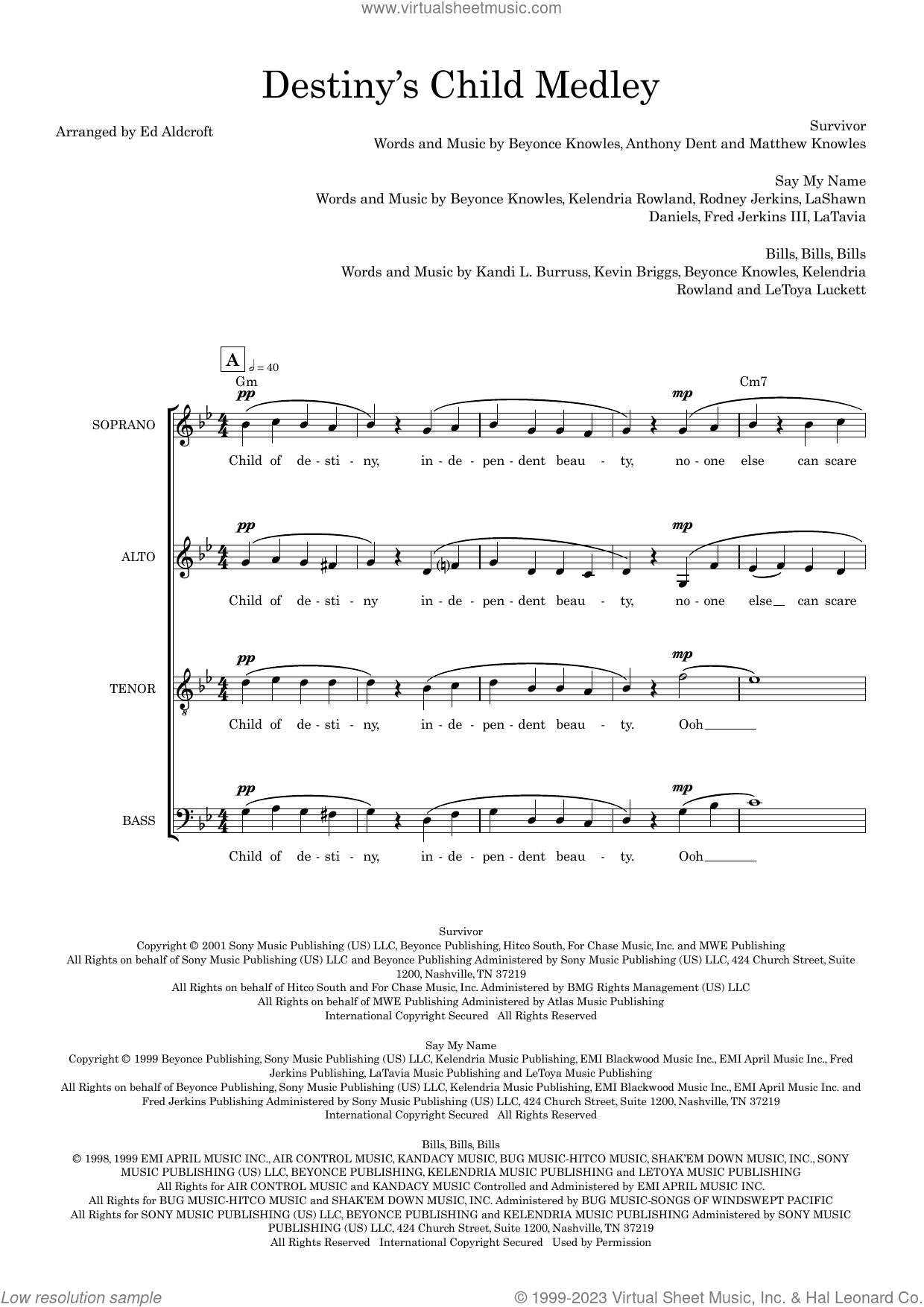 Destiny's Child Medley (arr. Ed Aldcroft)