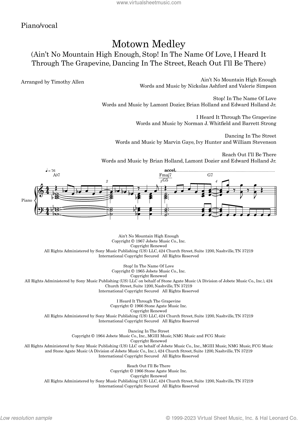 Motown Medley (arr. Tim Allen) (COMPLETE)