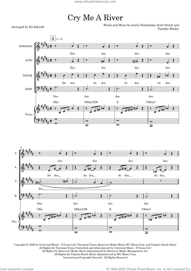 Cry Me A River (arr. Ed Aldcroft) (COMPLETE)