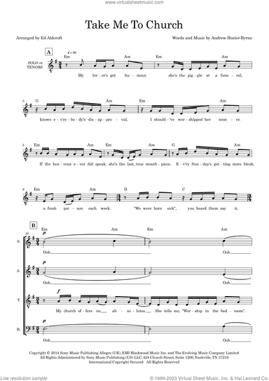 Take Me To Church (arr. Ed Aldcroft)