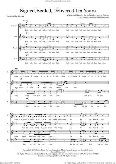 Signed, Sealed, Delivered I'm Yours (arr. Ben See)