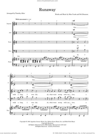 Runaway (arr. Tim Allen) (COMPLETE)