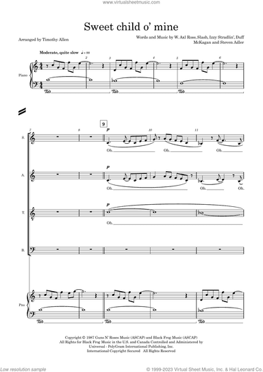 Sweet Child O' Mine (arr. Tim Allen) (COMPLETE)
